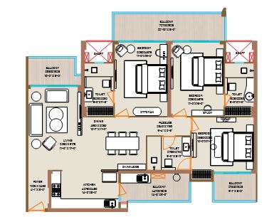 3 BHK 2034 Sq.ft