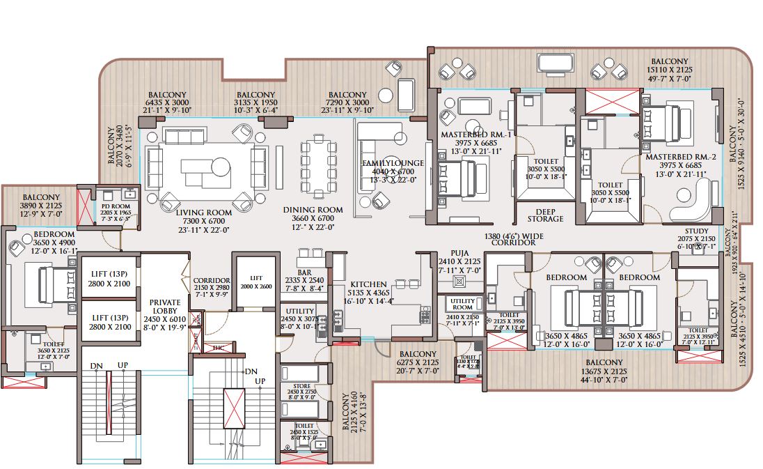 5 BHK Gold